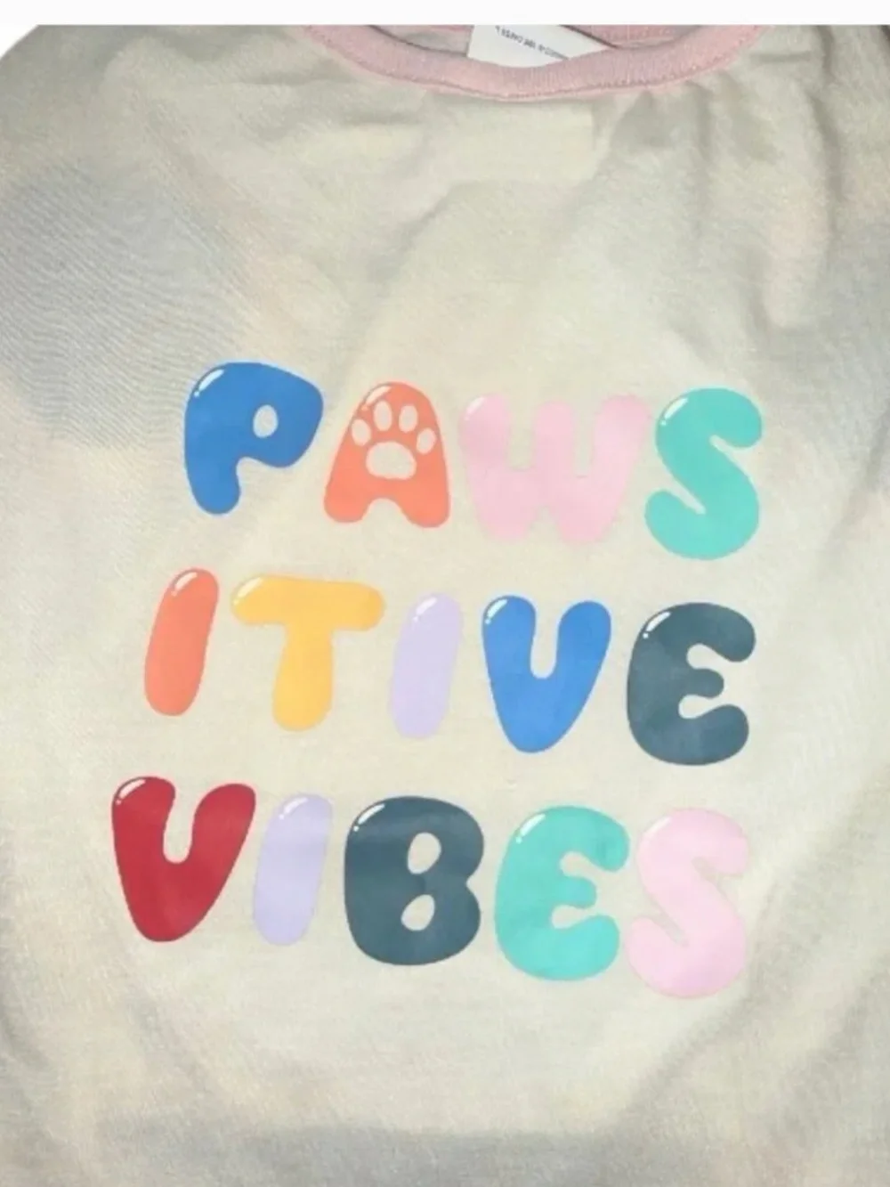 Pet t-shirts XS dog shirt TOP PAW “Pawsitive Vibes” positive w/ skirt